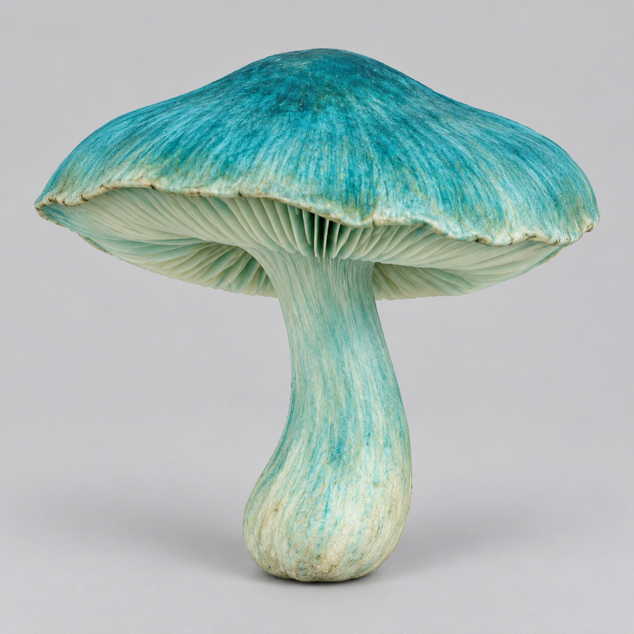 Tripo 3D bioluminescent turquoise mushroom specimen